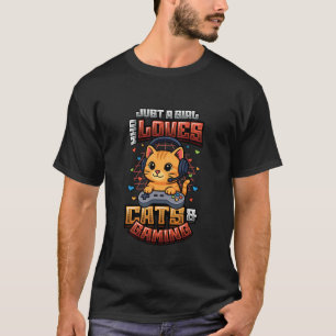 Camiseta Apenas Uma Garota Que Ama Gatos e Vídeo de Garota