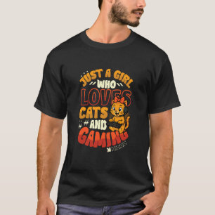 Camiseta Apenas Uma Garota Que Ama Gatos e Vídeo de Garota