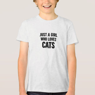 Camiseta Apenas uma Garota que Ama Gatos – Fofa Minimal Amo