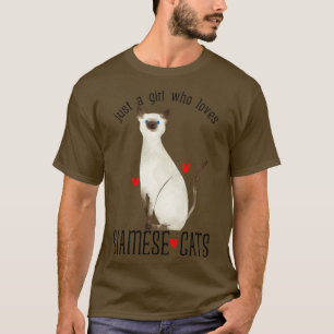 Camiseta Apenas uma garota que ama gatos siameses