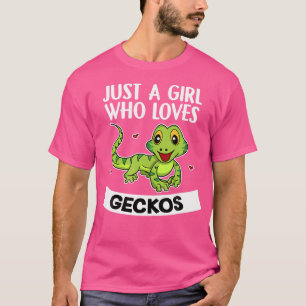 Camiseta Apenas Uma Garota Que Ama Geckos Lagarto Fofo Geck