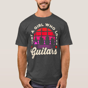 Camiseta Apenas uma garota que ama guitaristasGuitarristaPl
