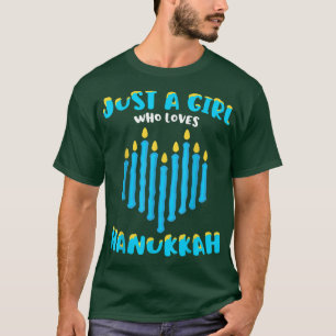 Camiseta Apenas uma garota que ama Hanukkah judeu Chanukah