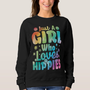 Camiseta Apenas Uma Garota Que Ama Hippies Paz Tie Dye Groo