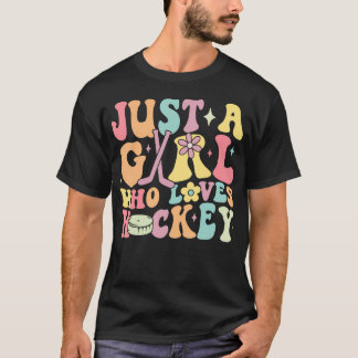 Camiseta Apenas Uma Garota Que Ama Hockey Garota de Hockey