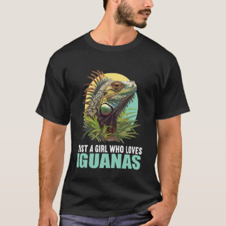 Camiseta Apenas uma garota que ama iguanas. iguanas Iguana