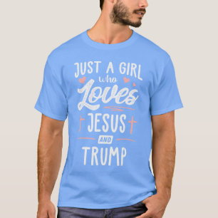 Camiseta Apenas Uma Garota Que Ama Jesus Andrump Natal 2024