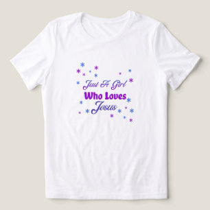 Camiseta Apenas uma garota que ama Jesus - cristão mínimo