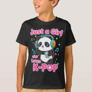 Camiseta Apenas Uma Garota Que Ama K-p Panda Fofo