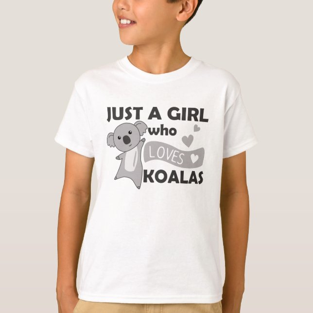 Camiseta Apenas uma garota que ama Koalas - Cute Koala (Frente)