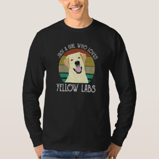 Camiseta Apenas Uma Garota Que Ama Labs Amarelos Labrador F