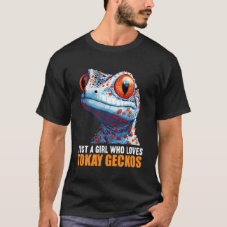 Camiseta Apenas uma garota que ama lagartixas Tokay. Lagart