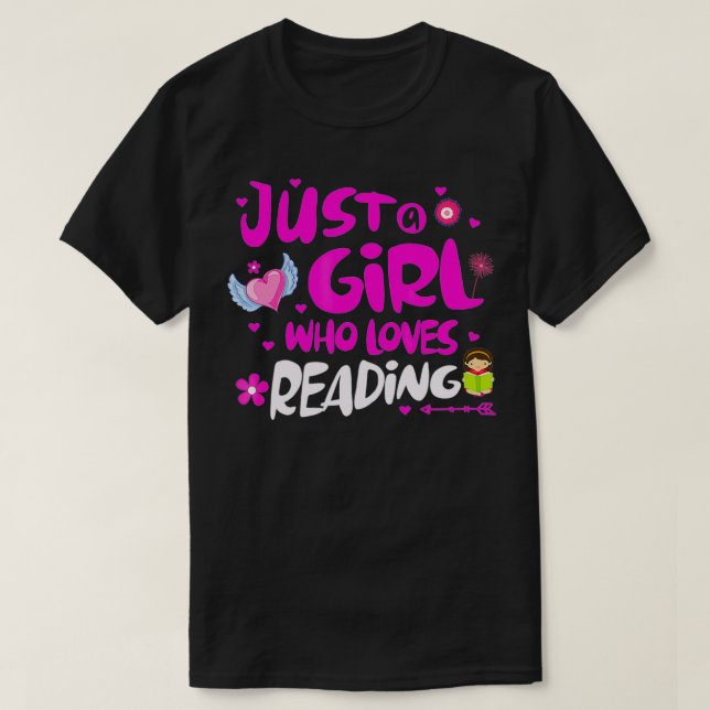 Camiseta Apenas uma garota que ama ler (Frente do Design)