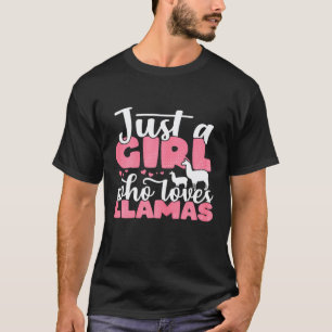 Camiseta Apenas uma garota que ama lhama criador de lhama