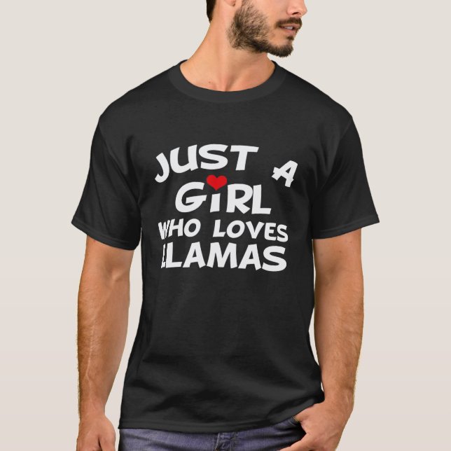 Camiseta Apenas Uma Garota Que Ama Lhamas (Frente)