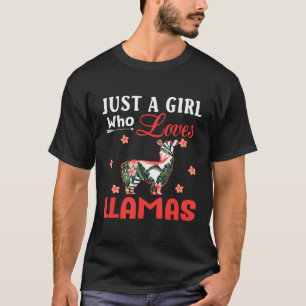 Camiseta Apenas uma garota que ama lhamas Fazenda amante de