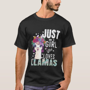 Camiseta Apenas Uma Garota Que Ama Lhamas Garota Que Ama L