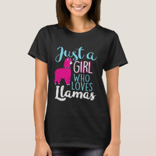 Camiseta Apenas uma garota que ama Llamas Llama Lover
