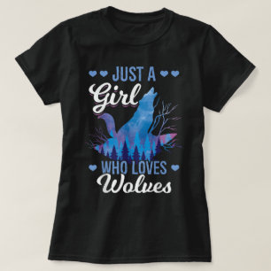 Camiseta Apenas uma Garota que Ama Lobos