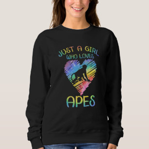 Camiseta Apenas uma Garota que Ama Macacos Roupa para Amant