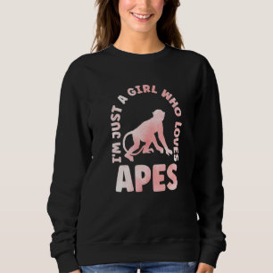 Camiseta Apenas uma Garota que Ama Macacos Roupas para Aman