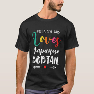 Camiseta Apenas uma Garota que Ama Mãe de Gato Japanese Bob