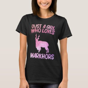 Camiseta Apenas Uma Garota Que Ama Markhors Para Mulheres C