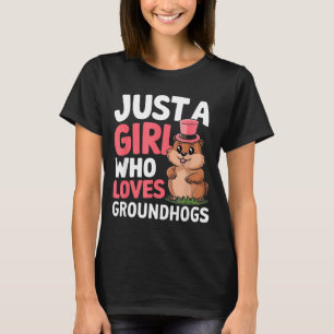 Camiseta Apenas Uma Garota Que Ama Marmotas Amante de Anima