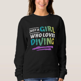 Camiseta apenas uma garota que ama mergulhar