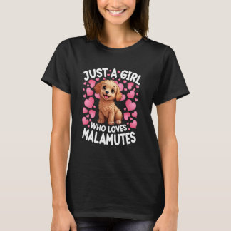 Camiseta Apenas Uma Garota Que Ama Mulheres Cachorro Malamu