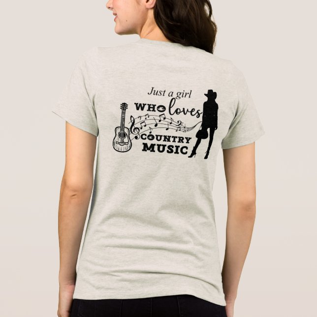 Camiseta Apenas uma garota que ama música country (Verso)