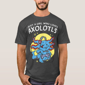 Camiseta Apenas uma garota que ama o anime bonito Axolotls 