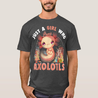 Camiseta Apenas uma garota que ama o anime japonês Axolotls