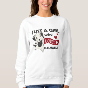 Camiseta Apenas uma garota que ama o cachorro do Dalmaciano
