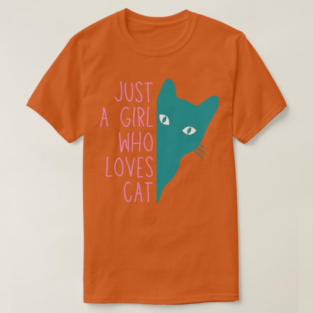 Camiseta Apenas uma garota que ama o Cat1 (Frente do Design)