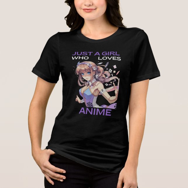 Camiseta Apenas uma garota que ama o chá de anime (Frente)