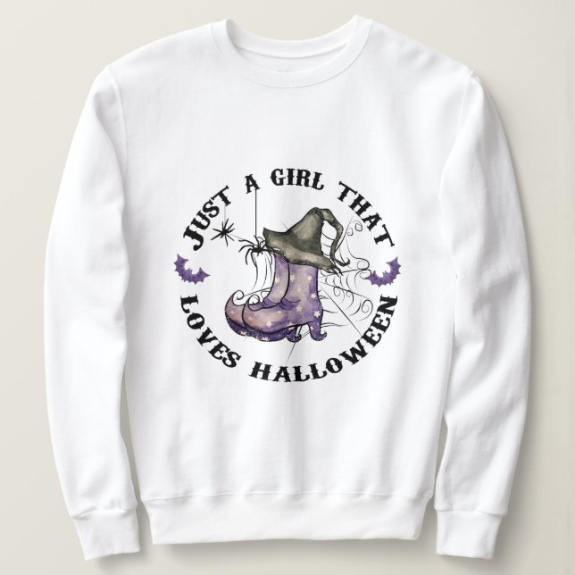 Camiseta Apenas uma garota que ama o halloween (Frente do Design)