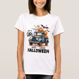 Camiseta Apenas Uma Garota Que Ama O Halloween - Dia das Br