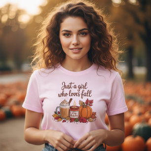 Camiseta Apenas uma Garota que Ama o Outono" Aconchegantes