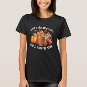 Camiseta Apenas uma Garota que Ama o Outono e o Futebol com