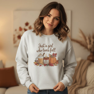 Camiseta Apenas uma Garota que Ama o Outono" Vibrações Acon