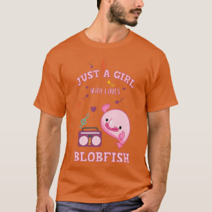 Camiseta apenas uma garota que ama o peixe-preto único ilus