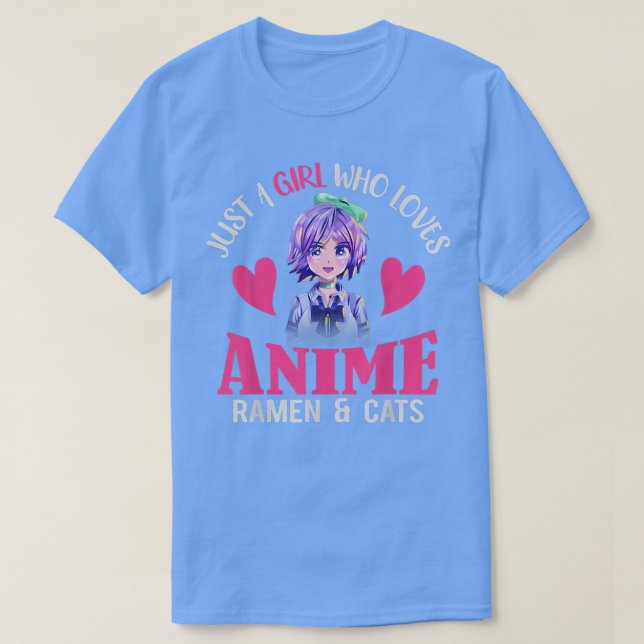 Camiseta apenas uma garota que ama o presente de anime rame (Frente do Design)