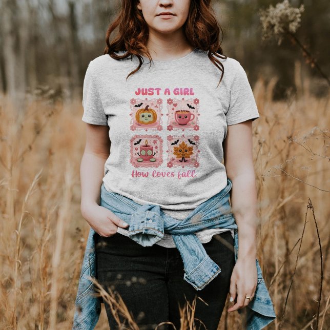 Camiseta Apenas uma garota que ama outono - outono bonito (Criador carregado)