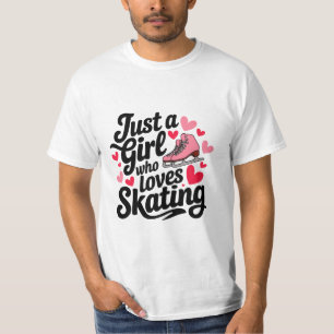 Camiseta Apenas uma garota que ama patinar