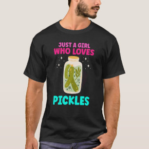 Camiseta Apenas Uma Garota Que Ama Picles Enlatando  Vegana