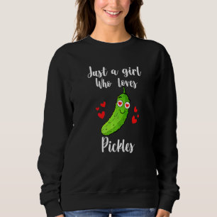 Camiseta Apenas Uma Garota Que Ama Picles Humor De Garota D