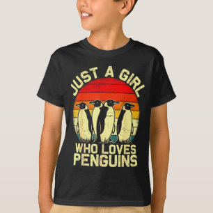 Camiseta Apenas Uma Garota Que Ama Pinguins Lindo Animal Di