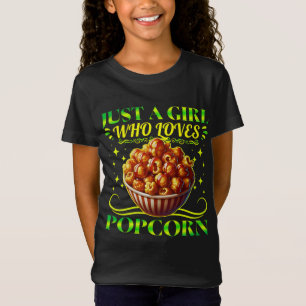 Camiseta apenas uma garota que ama pipoca