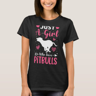 Camiseta Apenas Uma Garota Que Ama Pitbulls Cachorro Fofo